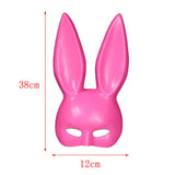 Maxbell Rabbit Ears Mask Women's Bunny Costume Masks Funny for Masquerade Theaters Pink