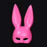 Maxbell Rabbit Ears Mask Women's Bunny Costume Masks Funny for Masquerade Theaters Pink