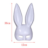 Maxbell Rabbit Ears Mask Women's Bunny Costume Masks Funny for Masquerade Theaters White