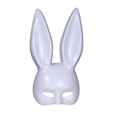 Maxbell Rabbit Ears Mask Women's Bunny Costume Masks Funny for Masquerade Theaters White