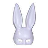 Maxbell Rabbit Ears Mask Women's Bunny Costume Masks Funny for Masquerade Theaters White