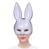 Maxbell Rabbit Ears Mask Women's Bunny Costume Masks Funny for Masquerade Theaters White