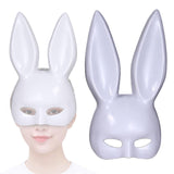 Maxbell Rabbit Ears Mask Women's Bunny Costume Masks Funny for Masquerade Theaters White