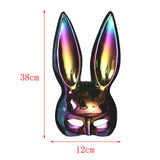 Maxbell Rabbit Ears Mask Women's Bunny Costume Masks Funny for Masquerade Theaters Colorful