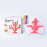 Maxbell Multi Use Fruit Fork Seahorse Modeling Convenient Creative for Hotel Home red
