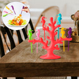 Maxbell Multi Use Fruit Fork Seahorse Modeling Convenient Creative for Hotel Home red