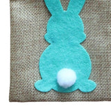 Maxbell Easter Bunny Decor Drawstring Burlap Bag 14x10cm Party Favors Reusable Green
