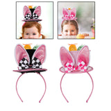 Maxbell Easter Rabbit Ears Cosplay Headwear for Celebration Easter Party Favor Black