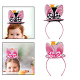 Maxbell Easter Rabbit Ears Cosplay Headwear for Celebration Easter Party Favor Black