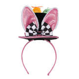Maxbell Easter Rabbit Ears Cosplay Headwear for Celebration Easter Party Favor Black