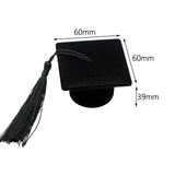 Maxbell Adorable Graduation Hat Shaped rings Organizer Storage Case Black