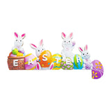 Maxbell Door Frame Door Decoration Sign Easter Sign for Door Photo Props Spring 22cmx14.5cm