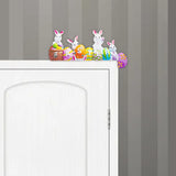 Maxbell Door Frame Door Decoration Sign Easter Sign for Door Photo Props Spring 22cmx14.5cm