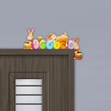 Maxbell Door Frame Door Decoration Sign Easter Sign for Door Photo Props Spring 22cmx11.8cm