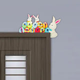 Maxbell Door Frame Door Decoration Sign Easter Sign for Door Photo Props Spring 22cmx13.2cm