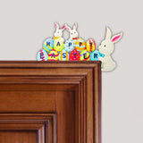 Maxbell Door Frame Door Decoration Sign Easter Sign for Door Photo Props Spring 22cmx13.2cm