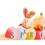 Maxbell Door Frame Door Decoration Sign Easter Sign for Door Photo Props Spring 22cmx14.9cm