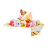 Maxbell Door Frame Door Decoration Sign Easter Sign for Door Photo Props Spring 22cmx14.9cm