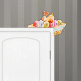 Maxbell Door Frame Door Decoration Sign Easter Sign for Door Photo Props Spring 22cmx14.9cm