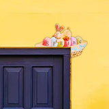 Maxbell Door Frame Door Decoration Sign Easter Sign for Door Photo Props Spring 22cmx14.9cm