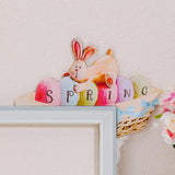 Maxbell Door Frame Door Decoration Sign Easter Sign for Door Photo Props Spring 22cmx14.9cm