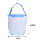 Maxbell Spring Easter Eggs Hunting Bags Treats Gift Bags for Holiday Shopping Daily Blue