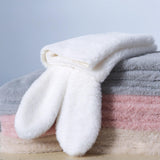 Maxbell Handmade Rabbit Ear Round Bouquet Autumn Winter Lifelike for Home Decoration white