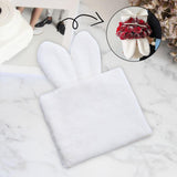 Maxbell Handmade Rabbit Ear Round Bouquet Autumn Winter Lifelike for Home Decoration white