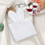 Maxbell Handmade Rabbit Ear Round Bouquet Autumn Winter Lifelike for Home Decoration white