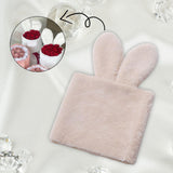 Maxbell Handmade Rabbit Ear Round Bouquet Autumn Winter Lifelike for Home Decoration brown