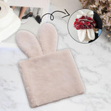 Maxbell Handmade Rabbit Ear Round Bouquet Autumn Winter Lifelike for Home Decoration brown