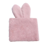 Maxbell Handmade Rabbit Ear Round Bouquet Autumn Winter Lifelike for Home Decoration pink