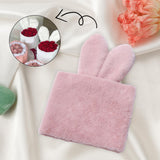Maxbell Handmade Rabbit Ear Round Bouquet Autumn Winter Lifelike for Home Decoration pink