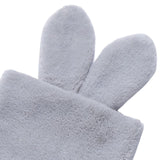 Maxbell Handmade Rabbit Ear Round Bouquet Autumn Winter Lifelike for Home Decoration grey