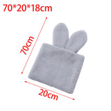 Maxbell Handmade Rabbit Ear Round Bouquet Autumn Winter Lifelike for Home Decoration grey