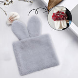 Maxbell Handmade Rabbit Ear Round Bouquet Autumn Winter Lifelike for Home Decoration grey