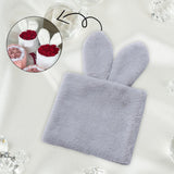 Maxbell Handmade Rabbit Ear Round Bouquet Autumn Winter Lifelike for Home Decoration grey