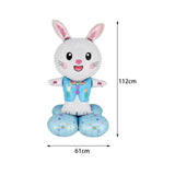 Maxbell Inflatable bunny Easter for Children Decor for Baby Shower Holiday blue