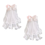 Maxbell Bridal Hair Bow Veil White Fashionable Hair Accessory Good Craftsmanship Comb Back