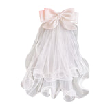 Maxbell Bridal Hair Bow Veil White Fashionable Hair Accessory Good Craftsmanship Comb Back