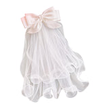 Maxbell Bridal Hair Bow Veil White Fashionable Hair Accessory Good Craftsmanship Comb Back