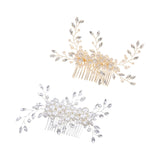 Maxbell Bridesmaid Clip Combs Flower Girl Flower Headpiece Pearl Hair Pins White