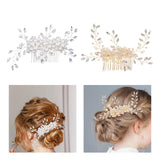 Maxbell Bridesmaid Clip Combs Flower Girl Flower Headpiece Pearl Hair Pins White