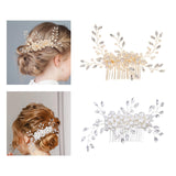 Maxbell Bridesmaid Clip Combs Flower Girl Flower Headpiece Pearl Hair Pins White
