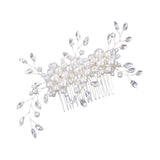 Maxbell Bridesmaid Clip Combs Flower Girl Flower Headpiece Pearl Hair Pins White