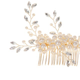 Maxbell Bridesmaid Clip Combs Flower Girl Flower Headpiece Pearl Hair Pins Aureate