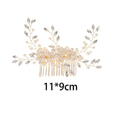 Maxbell Bridesmaid Clip Combs Flower Girl Flower Headpiece Pearl Hair Pins Aureate