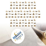 Maxbell Eid Mubarak Stickers Invitation Stickers Boxes Stickers for Boxes Letters Style T