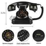 Maxbell Corded Retro Telephone Old Fashioned Landline Phones Wire Landline for Ornament