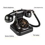 Maxbell Corded Retro Telephone Old Fashioned Landline Phones Wire Landline for Ornament